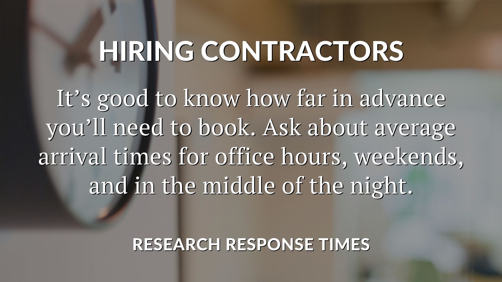 TWITTER & BLOG SECTION research response times