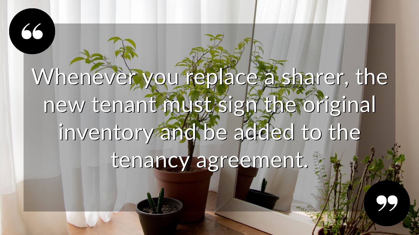 TWITTER - REPLACING SHARERS ON THE SAME TENANCY