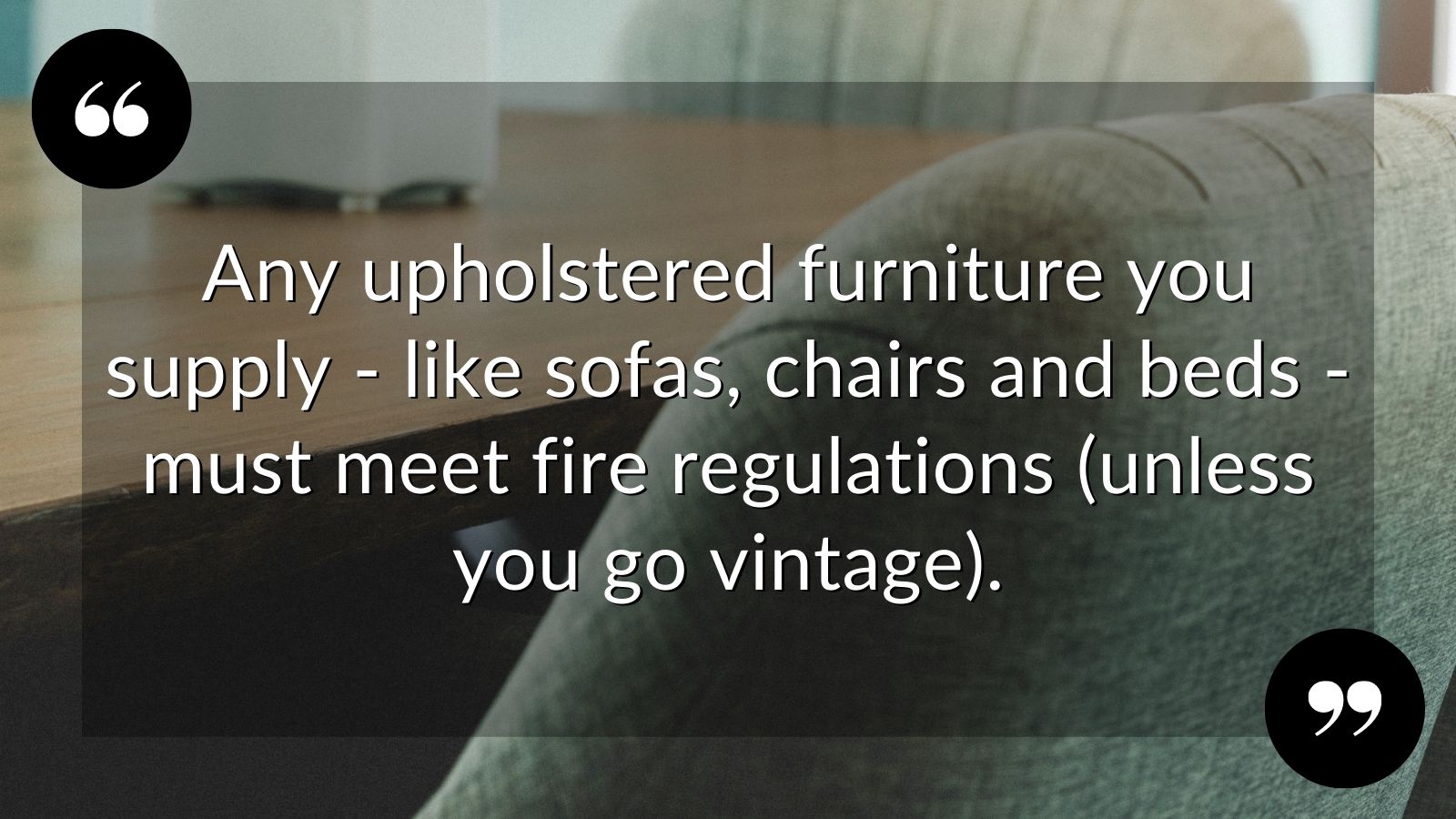 TWITTER - WHAT IS THE LAW AROUND FURNISHED LETTINGS