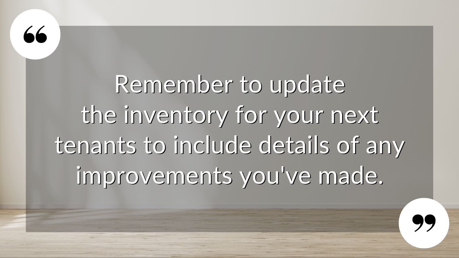 X GET READY FOR YOUR NEXT TENANT
